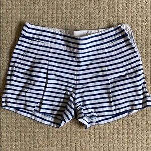 J. Crew Blue and White striped shorts